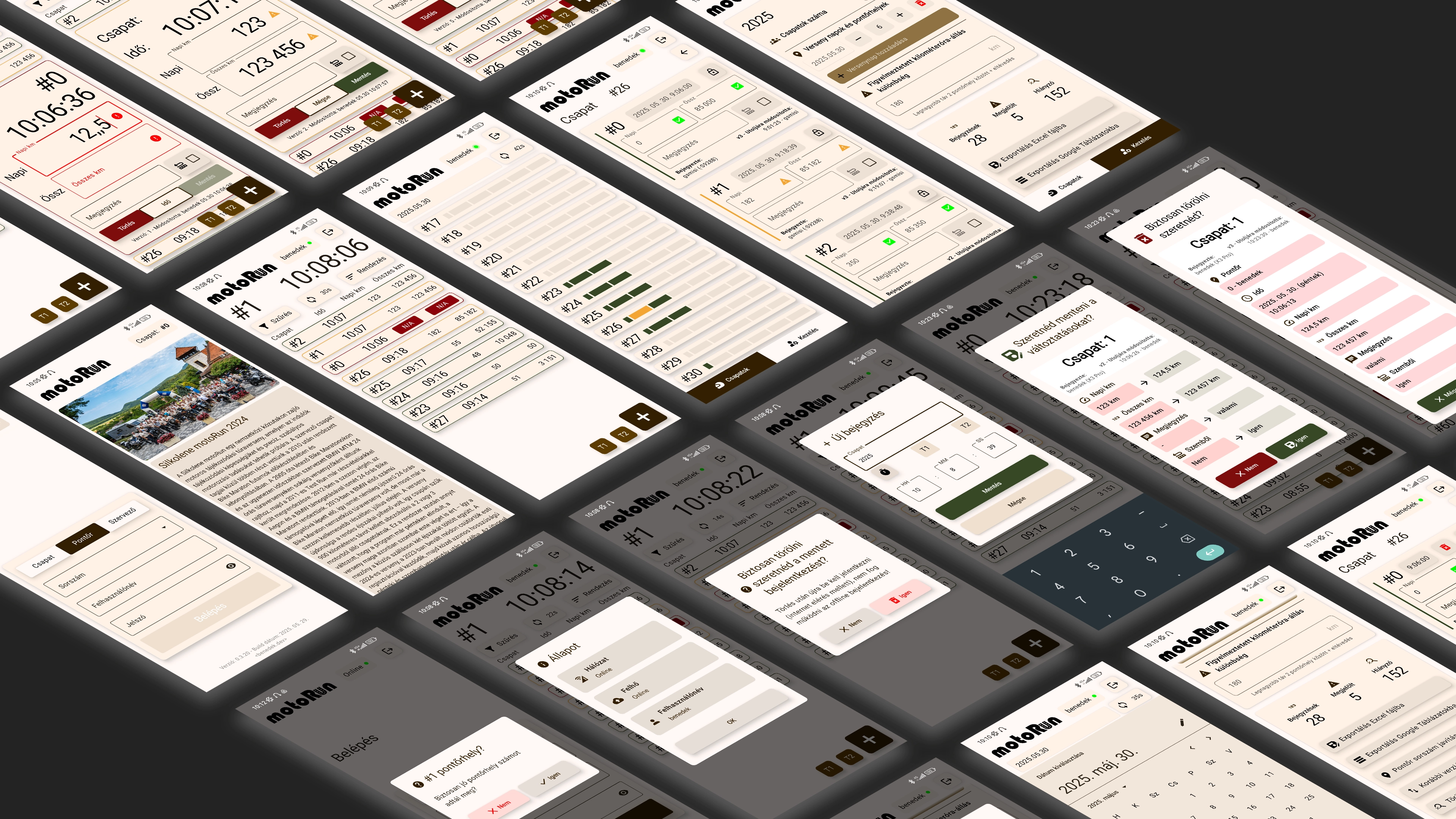 MotoRun - Android Verseny Adminisztrációs App