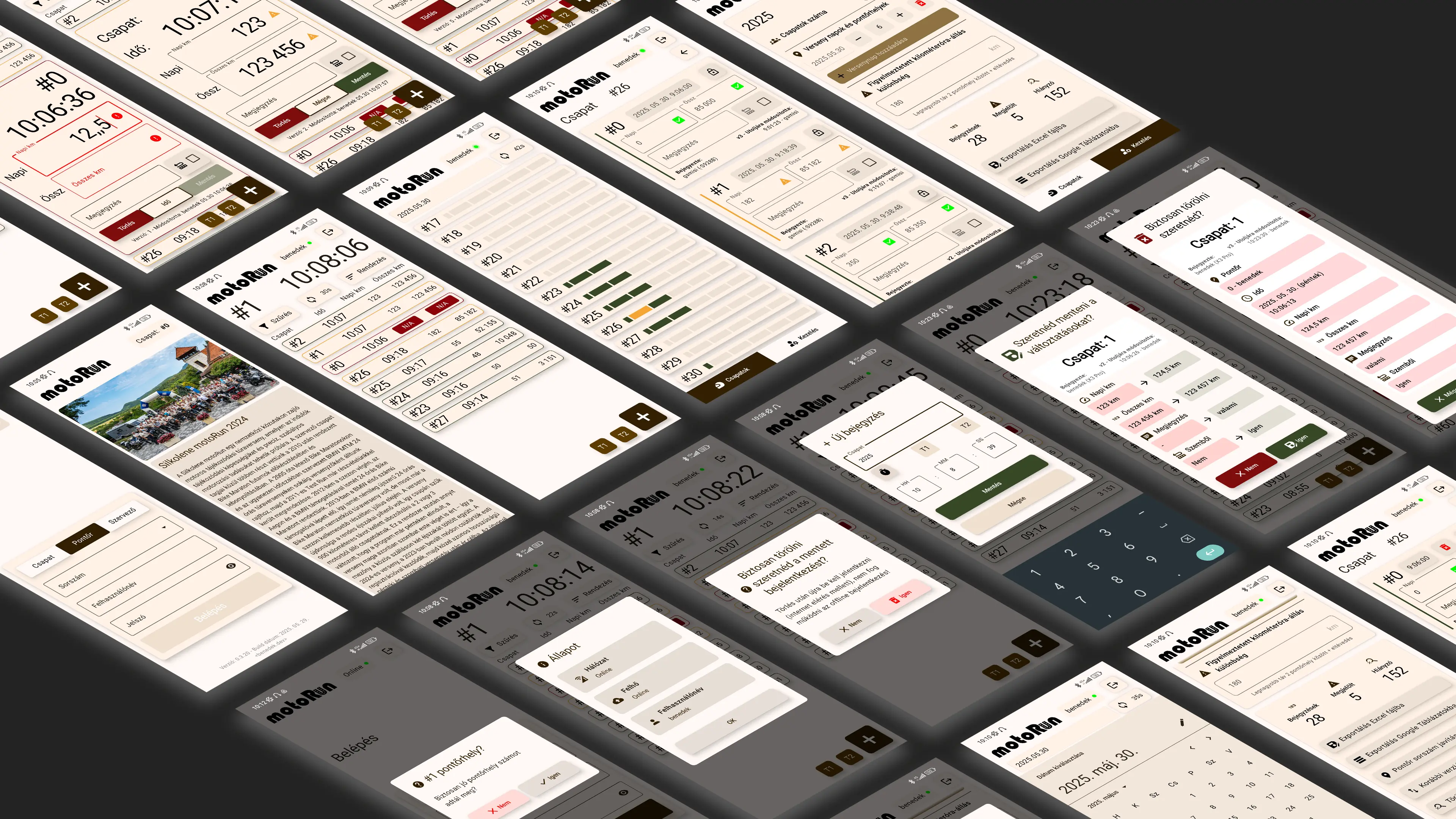 MotoRun - Android Verseny Adminisztrációs App